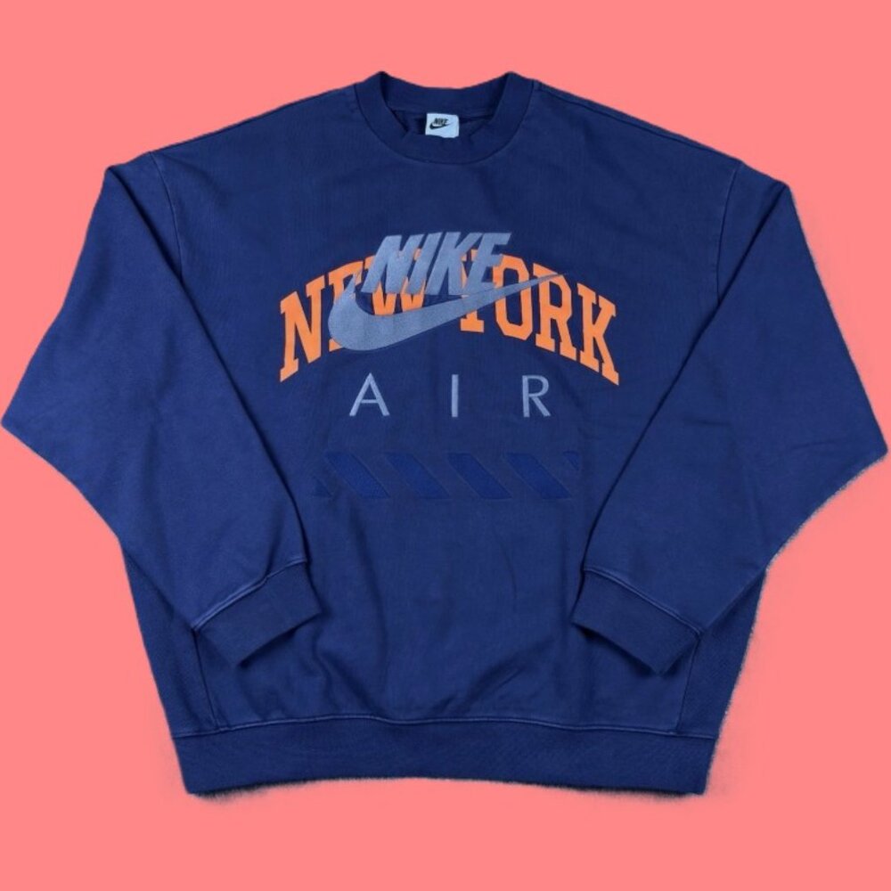 Nike Air New York Crewneck Sweatshirt Fleece Knicks HQ1101-492 Men's Size XL NWT